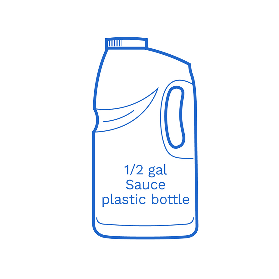 1 2 gal sauce plastic bottle FSUS Hillside
