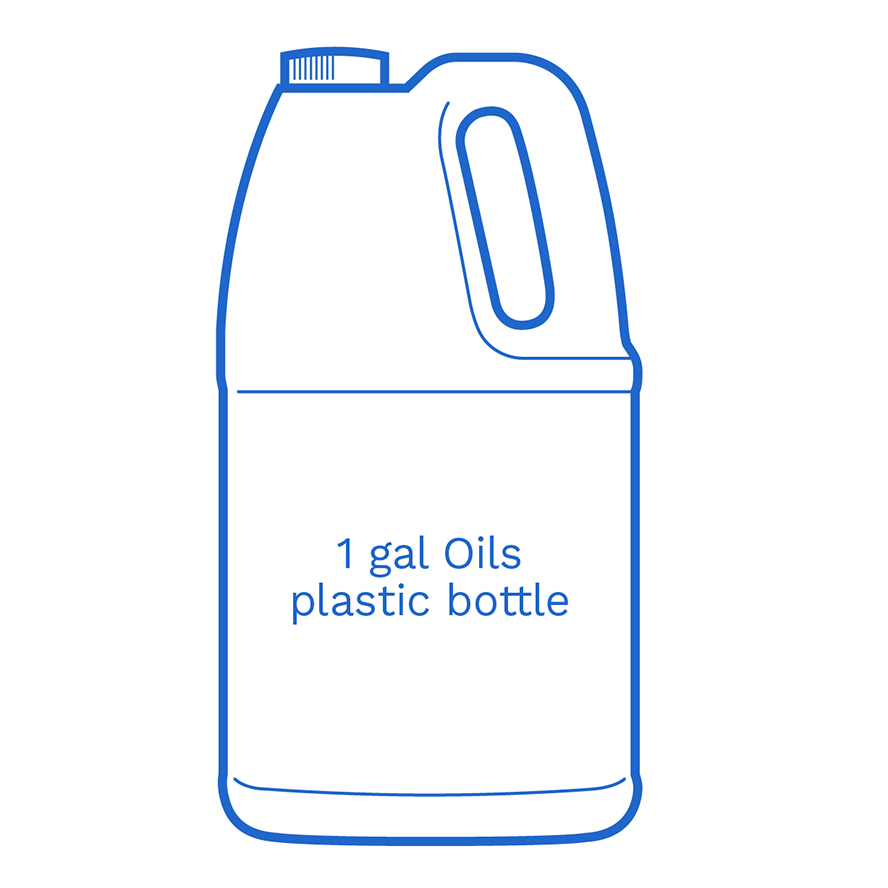 1 gal Oils plastic bottle FSUS Hillside
