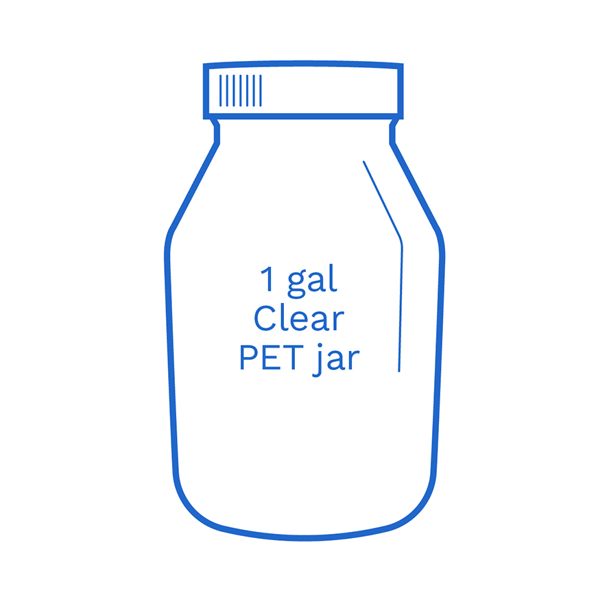 1 gal clear PET jar FSUS Hillside