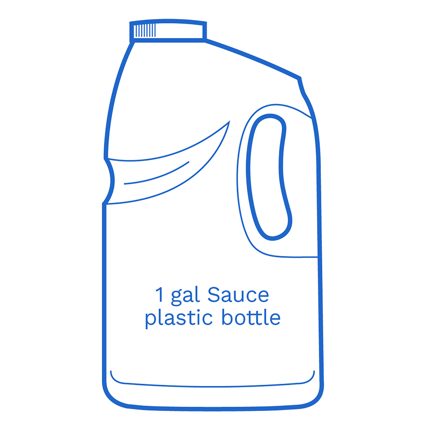 1 gal sauce plastic bottle FSUS Hillside