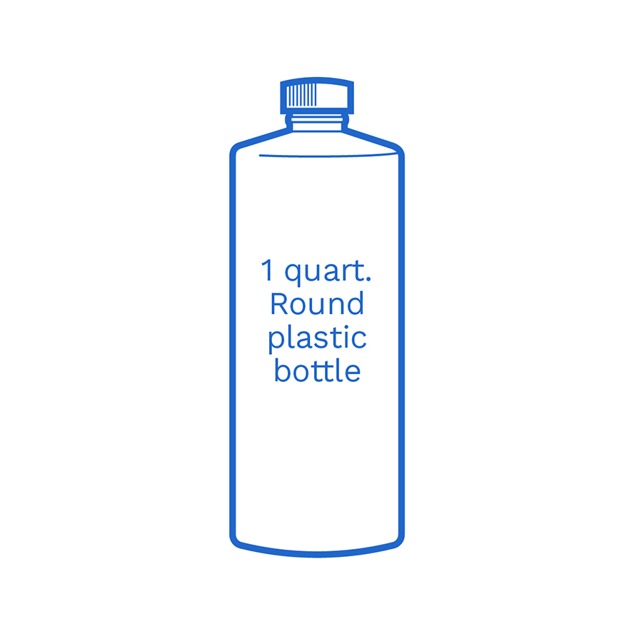 1 quart Round plastic bottle FSUS Hillside