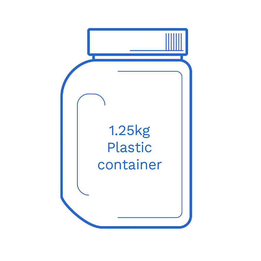 1 25kg Plastic container FSUK Hastings