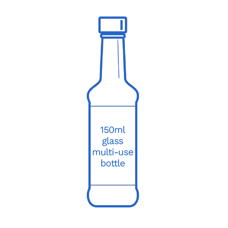 150ml glass bottle FSUK Hastings