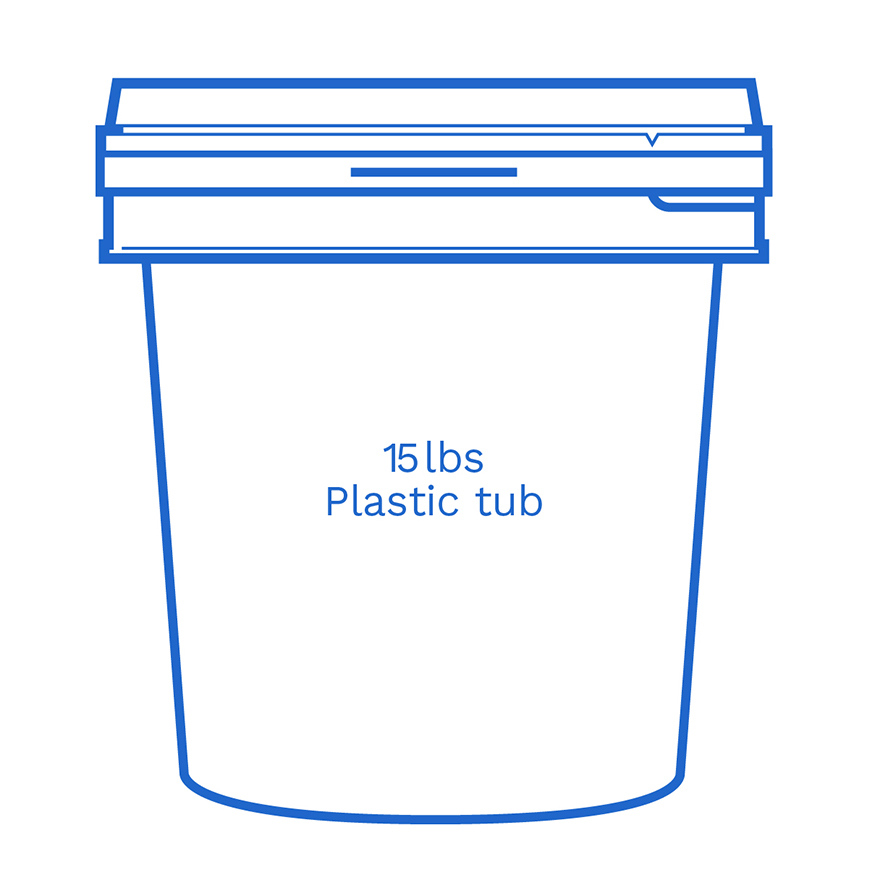 15lbs plastic tub FSUS Hillside