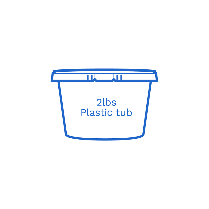 2lbs plastic tub FSUS Hillside