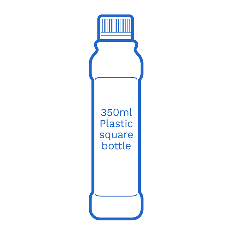 350ml Plastic Square Bottle FSCE Dalby