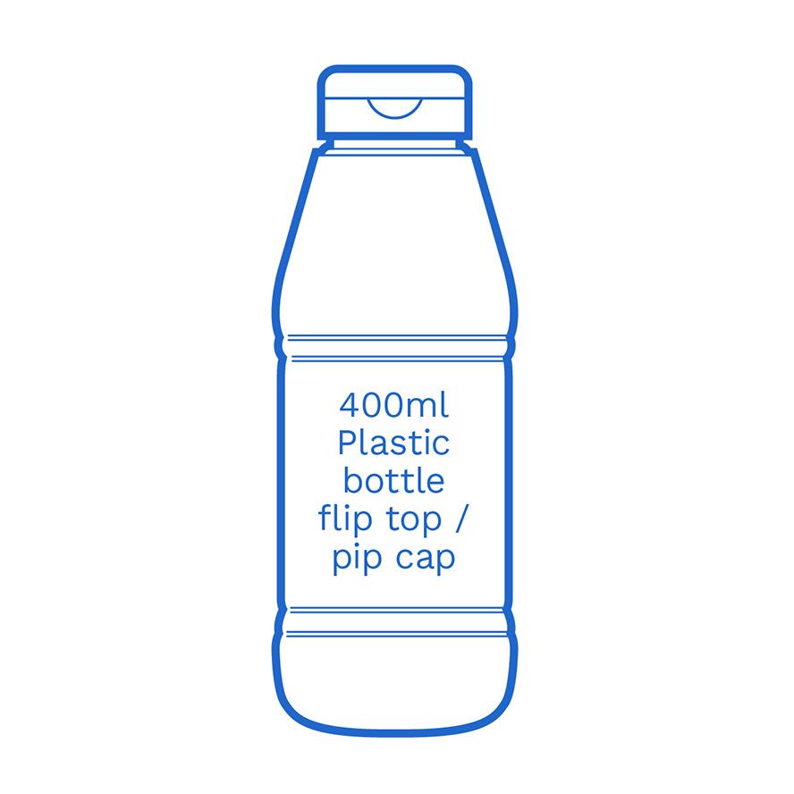 400ml Plastic Bottle Flip Top FSCE Dalby