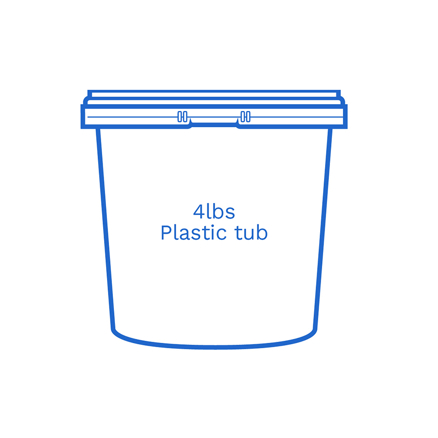 4lbs plastic tub FSUS Hillside