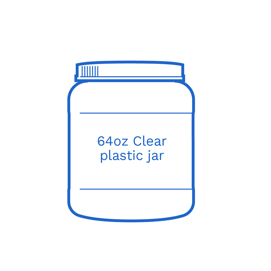 64oz clear plastic jar FSUS Hillside