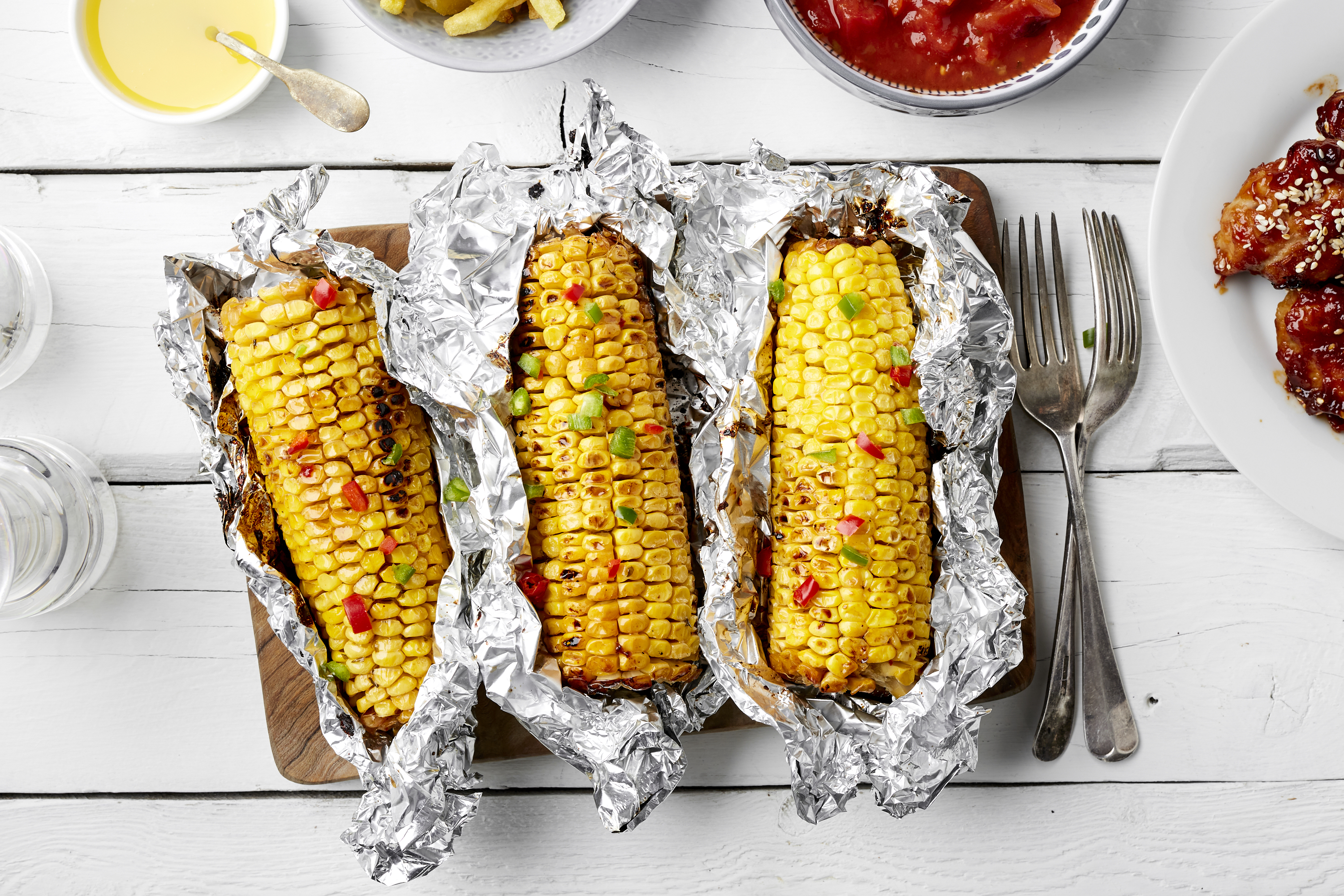 Roasted Sweet and Spicy Corn on the Cob Lion Lemon Herb