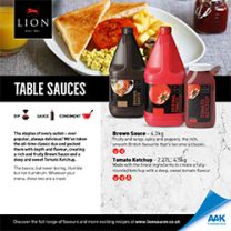 Lion Table Sauces sell sheet 1